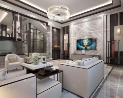 佘山玺樾新中式风格别墅装修工地图-1