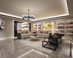 佘山玺樾新中式风格别墅装修工地图-10