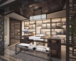 佘山玺樾新中式风格别墅装修工地图-12