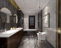 佘山玺樾新中式风格别墅装修工地图-13