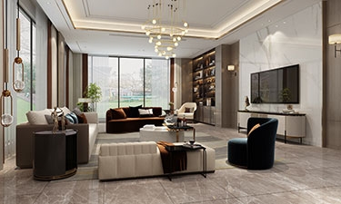 佘山东紫园现代简约别墅装修效果图