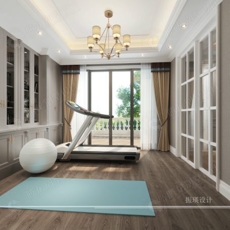 佘山东紫园现代简约别墅装修效果图-2