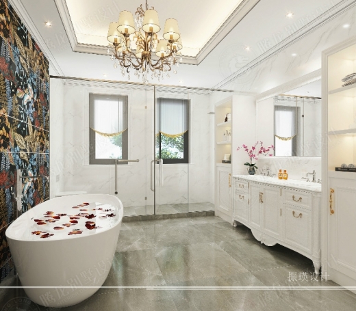 佘山东紫园现代简约别墅装修效果图-3