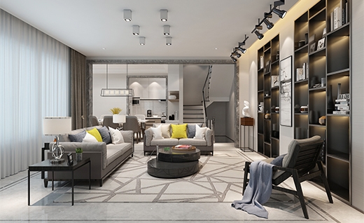 安勇嘉苑合院现代简约别墅装修效果图