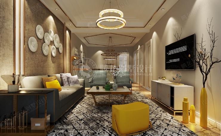 白金院邸现代简约别墅装修效果图-1