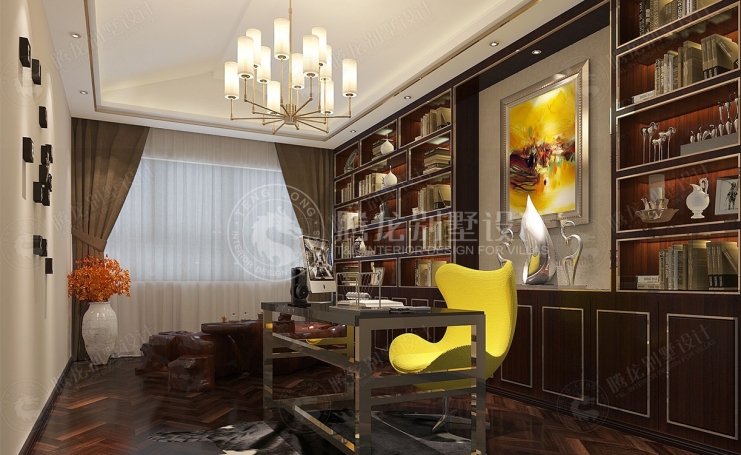 白金院邸现代简约别墅装修效果图-3