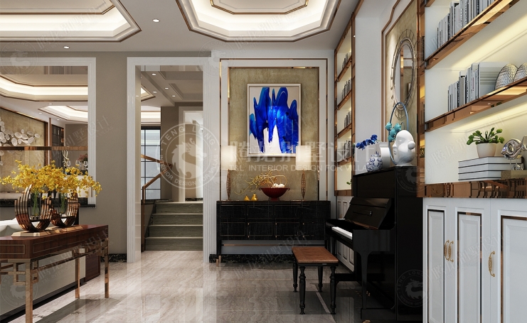 白金院邸现代简约别墅装修效果图-5