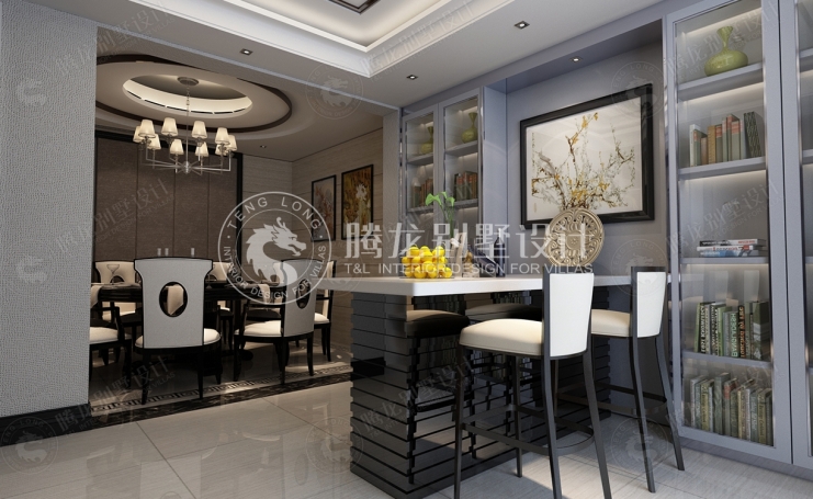 东城江南新中式风格别墅装修效果图-4