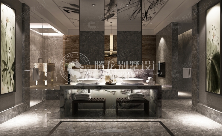 东城江南新中式风格别墅装修效果图-5