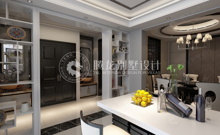 东城江南新中式风格别墅装修效果图-10