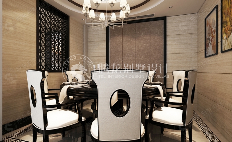 东城江南新中式风格别墅装修效果图-11