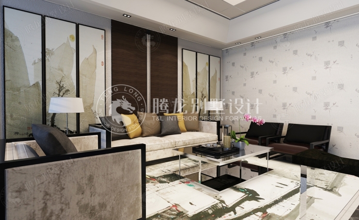 东城江南新中式风格别墅装修效果图-12