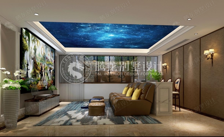 湖畔名邸欧式风格别墅装修效果图-2