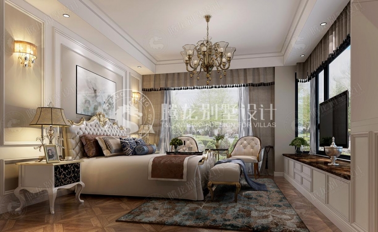 湖畔名邸欧式风格别墅装修效果图-3