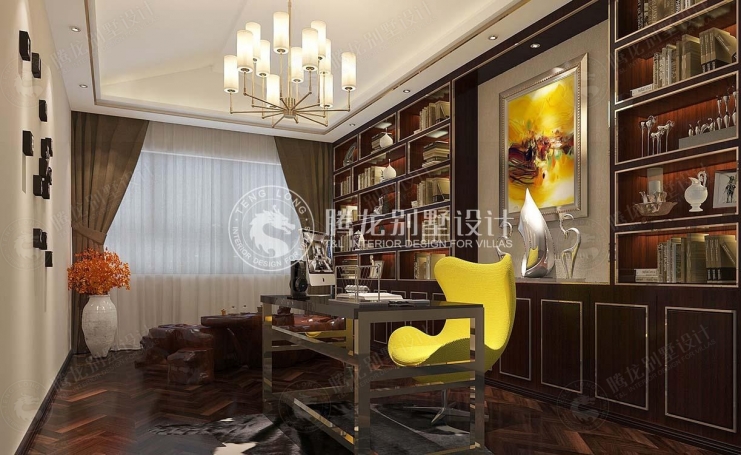 白金院邸现代简约别墅装修效果图-1