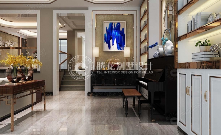 白金院邸现代简约别墅装修效果图-6