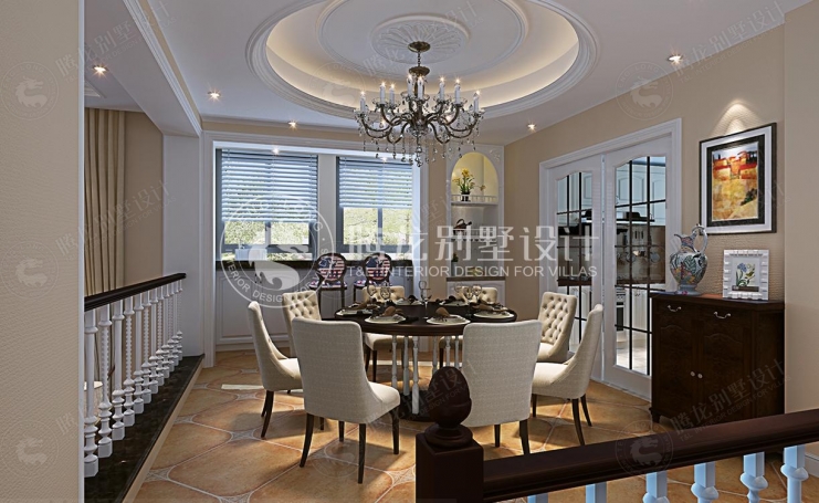 三友星墅美式风格别墅装修效果图-5