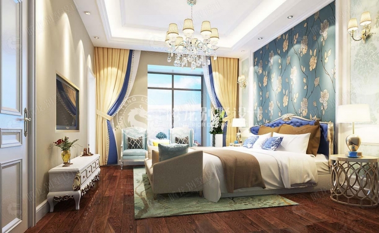 圣地维拉法式风格别墅装修效果图-3