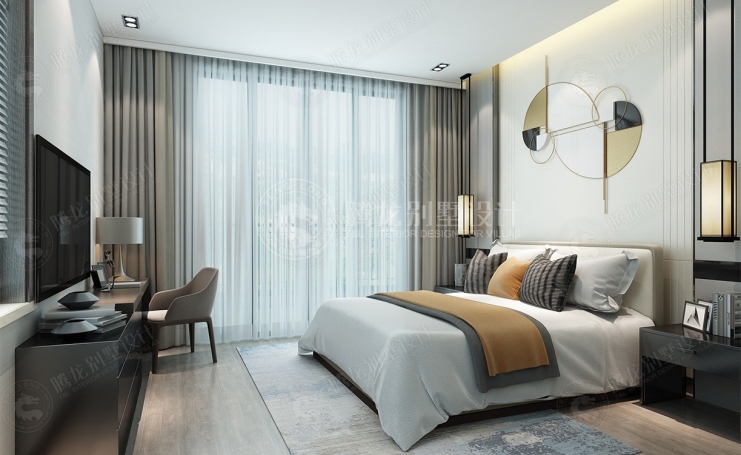 新城明月新中式风格别墅装修效果图-4