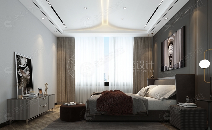 新城璞樾门第现代简约别墅装修效果图-2