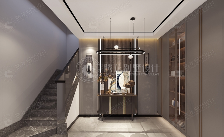 新城璞樾门第现代简约别墅装修效果图-3