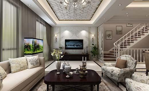 东原逸墅别墅美式风格别墅装修效果图