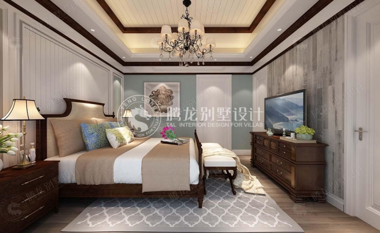 东原逸墅别墅美式风格别墅装修效果图-1