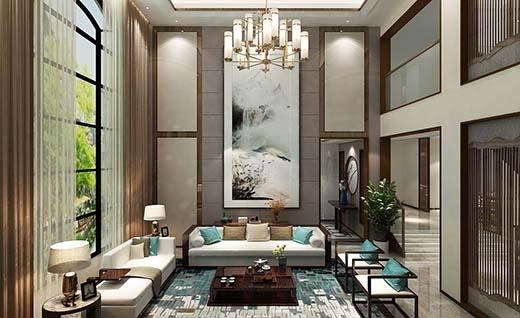 金华四方花园新中式风格别墅装修效果图