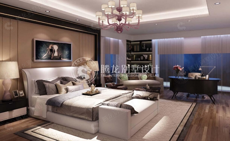 三湘海尚别墅现代简约别墅装修效果图-2