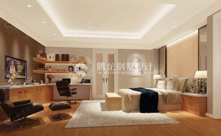 三湘海尚别墅现代简约别墅装修效果图-4