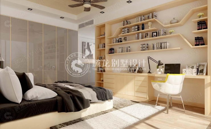 三湘海尚别墅现代简约别墅装修效果图-5