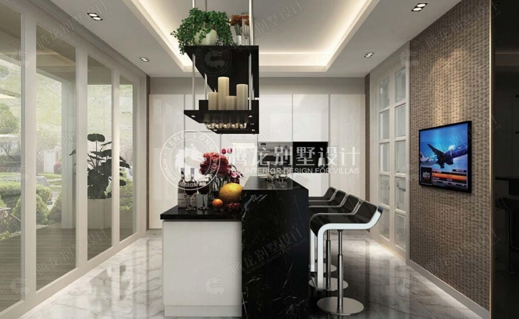 三湘海尚别墅现代简约别墅装修效果图-8