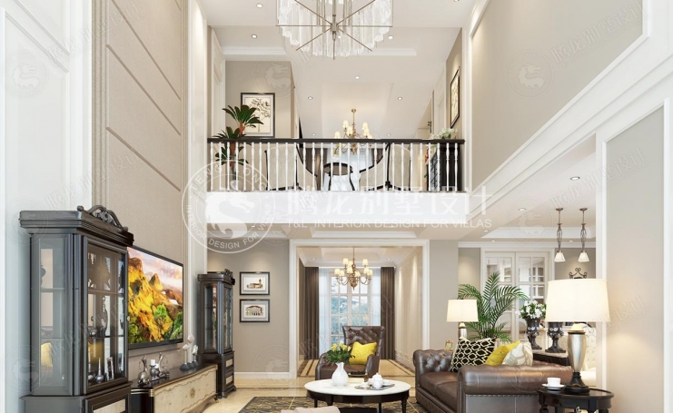 三湘海尚云邸美式风格别墅装修效果图-6