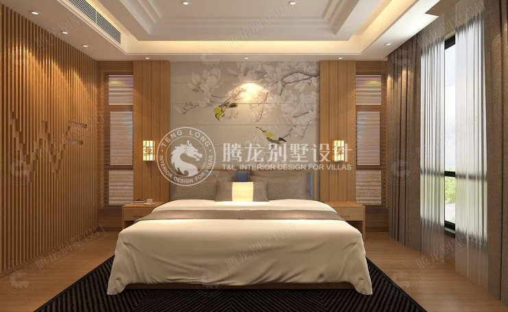 长城中环墅新中式风格别墅装修效果图-1