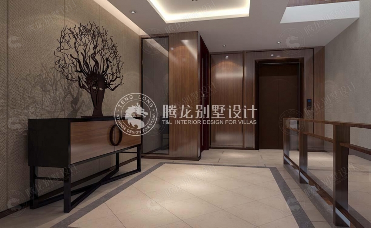 长城中环墅新中式风格别墅装修效果图-3