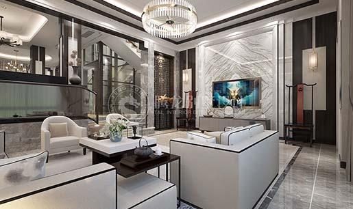 佘山玺樾新中式风格别墅装修效果图