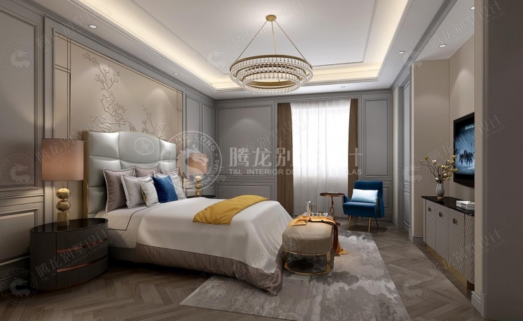 佘山玺樾新中式风格别墅装修效果图-3