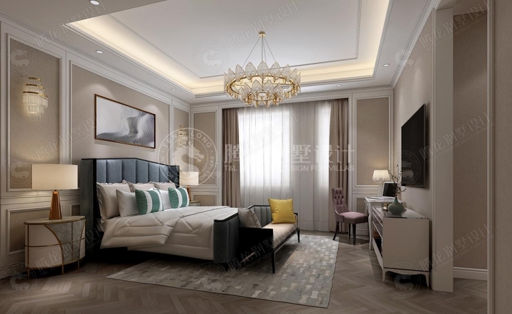 佘山玺樾新中式风格别墅装修效果图-4