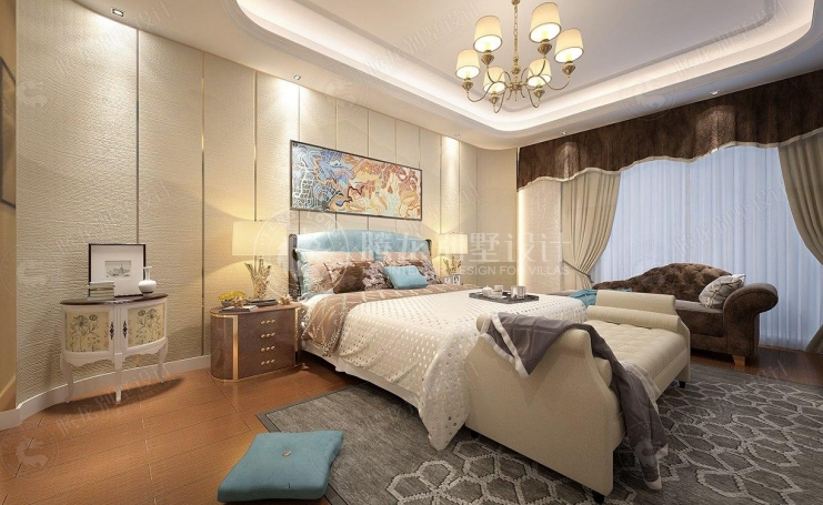 佘山玺樾新中式风格别墅装修效果图-5