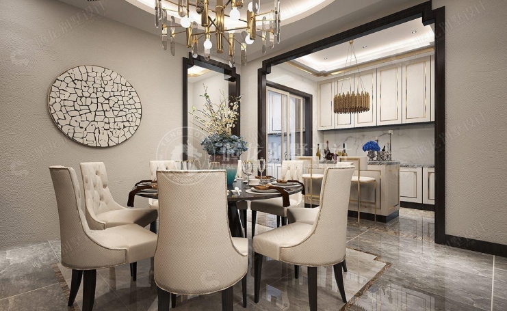 佘山玺樾新中式风格别墅装修效果图-10