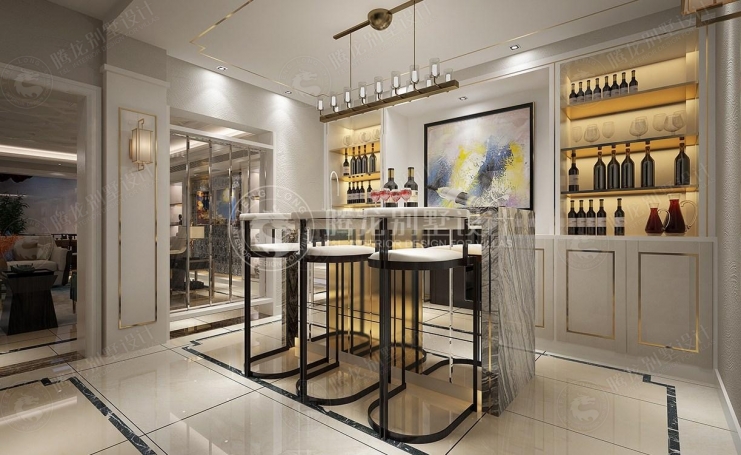 佘山玺樾新中式风格别墅装修效果图-11