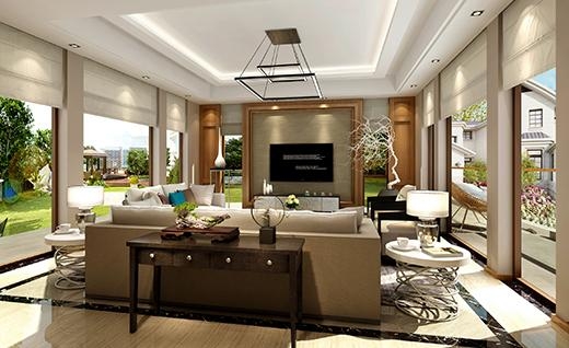 春江美庐别墅现代简约别墅装修效果图