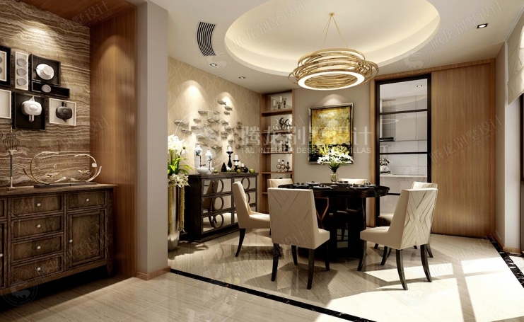 春江美庐别墅现代简约别墅装修效果图-5