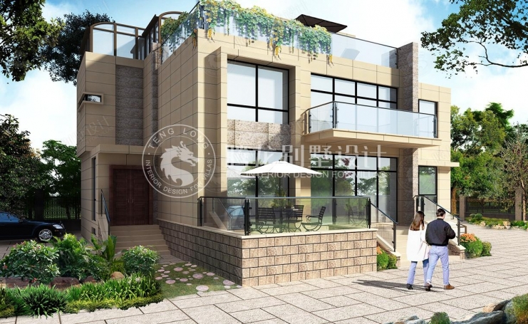 漓江山水花园美式风格别墅装修效果图-2