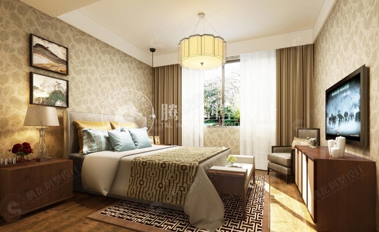 漓江山水花园美式风格别墅装修效果图-8