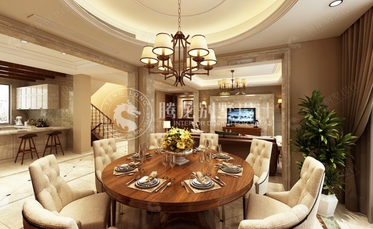 漓江山水花园美式风格别墅装修效果图-10