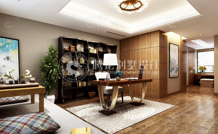 漓江山水花园美式风格别墅装修效果图-11