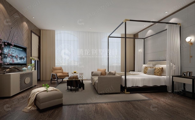 乔爱庄园现代简约别墅装修效果图-3