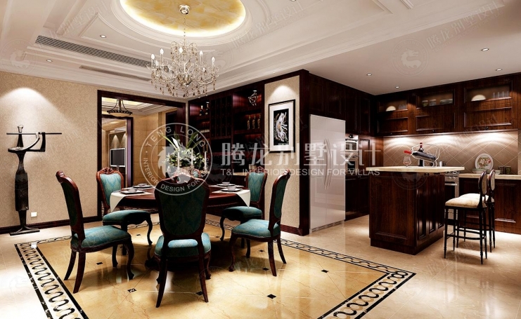 中宏御园欧式风格别墅装修效果图-2