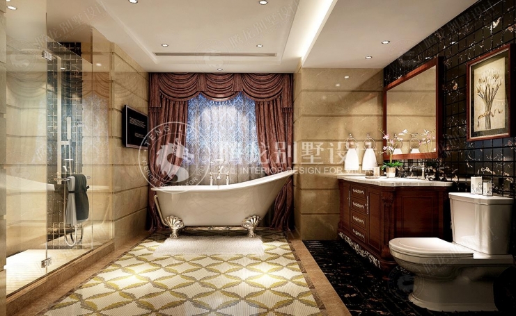 中宏御园欧式风格别墅装修效果图-3